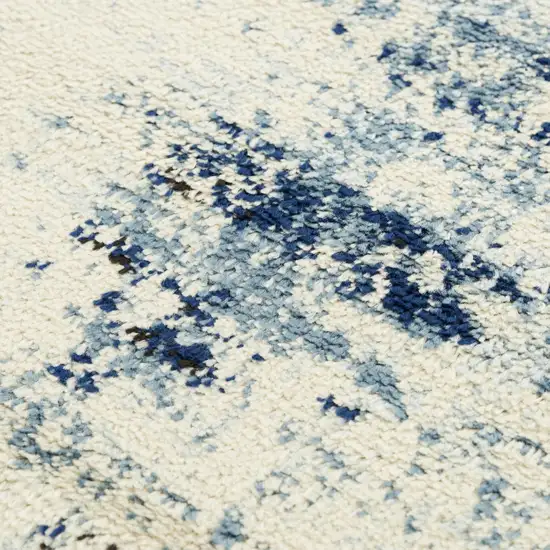 Ivory And Black Abstract Area Rug Photo 4