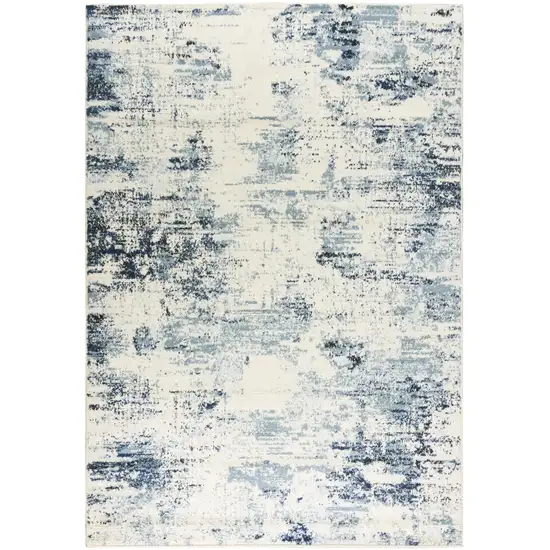Ivory And Black Abstract Area Rug Photo 2