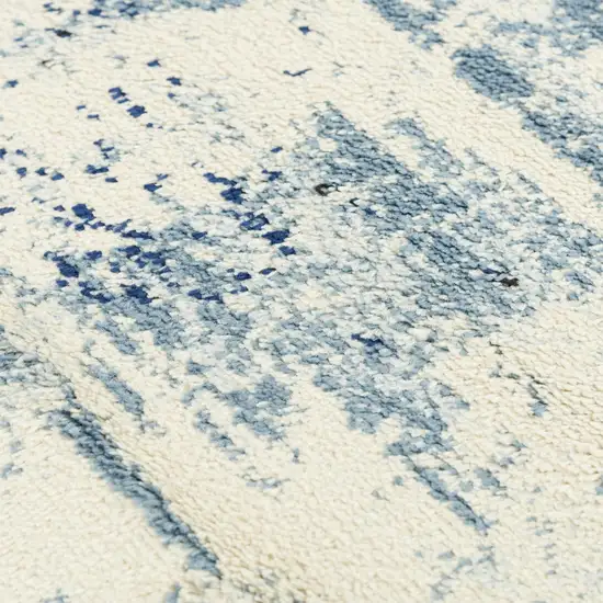 Ivory And Black Abstract Area Rug Photo 5