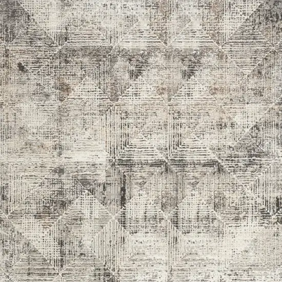 Ivory And Black Geometric Area Rug Photo 8