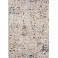 Photo of Ivory And Blue Abstract Area Rug