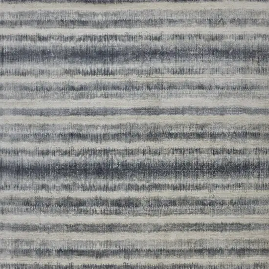 Ivory And Blue Abstract Hand Woven Area Rug Photo 6