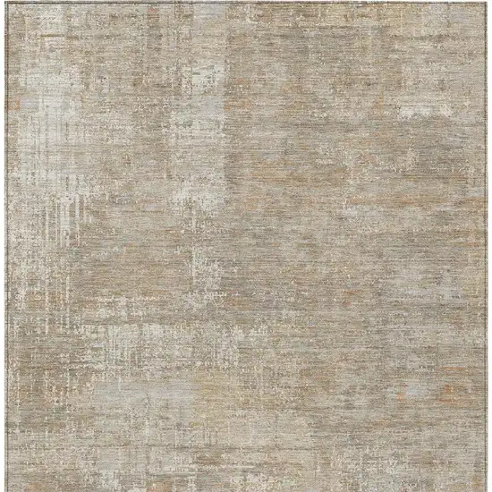 Ivory And Blue Abstract Washable Indoor Outdoor Area Rug Photo 6