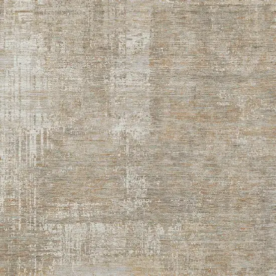 Ivory And Blue Abstract Washable Indoor Outdoor Area Rug Photo 3