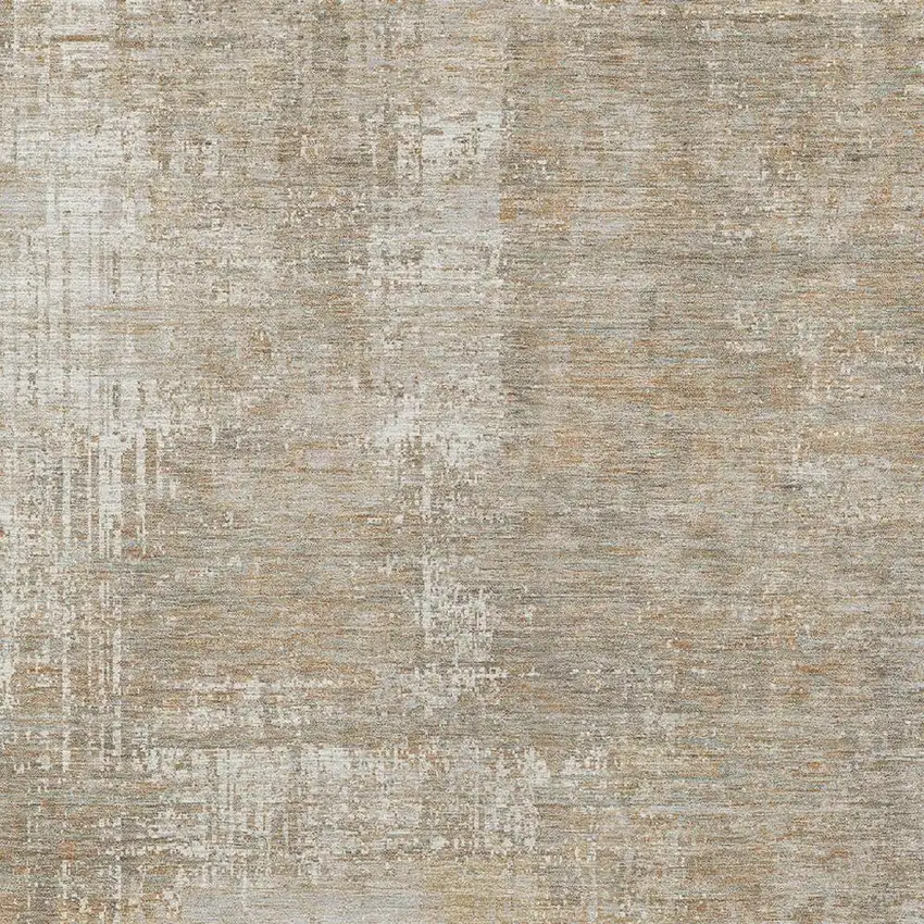 Ivory And Blue Abstract Washable Indoor Outdoor Area Rug Photo 3