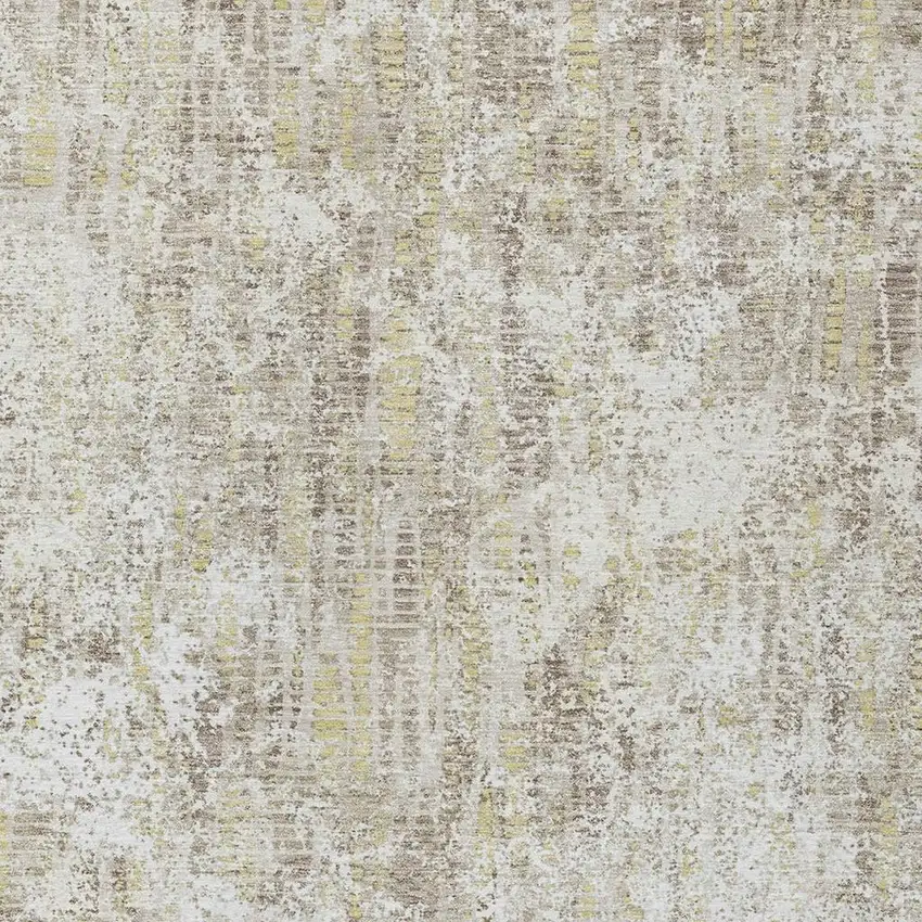 Ivory And Blue Abstract Washable Indoor Outdoor Area Rug Photo 3