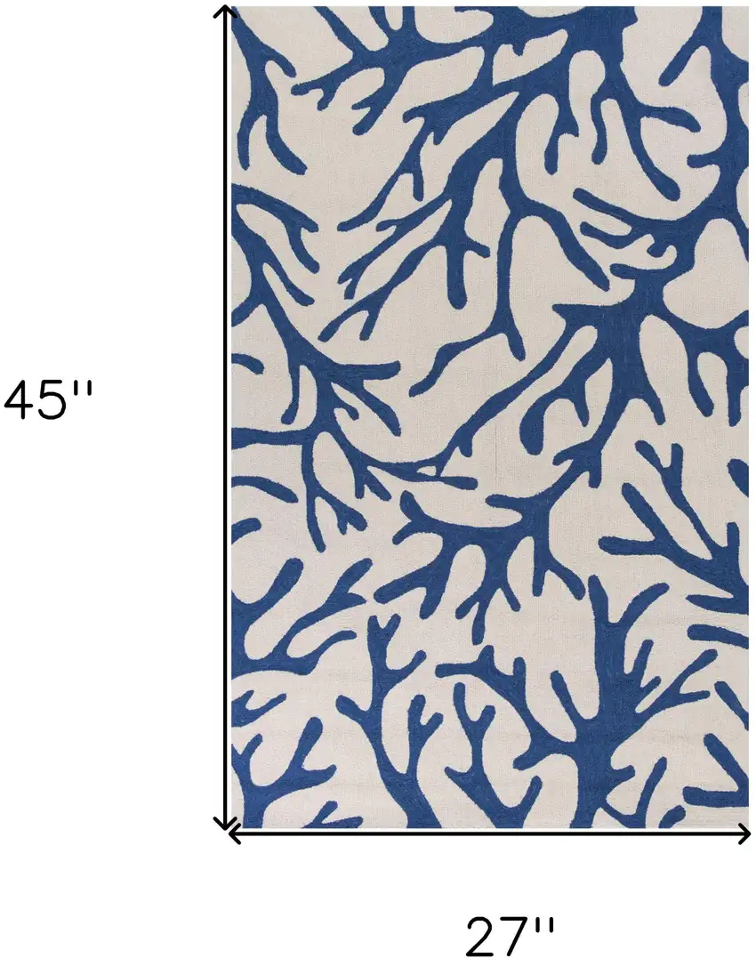 Ivory And Blue Area Rug Photo 8