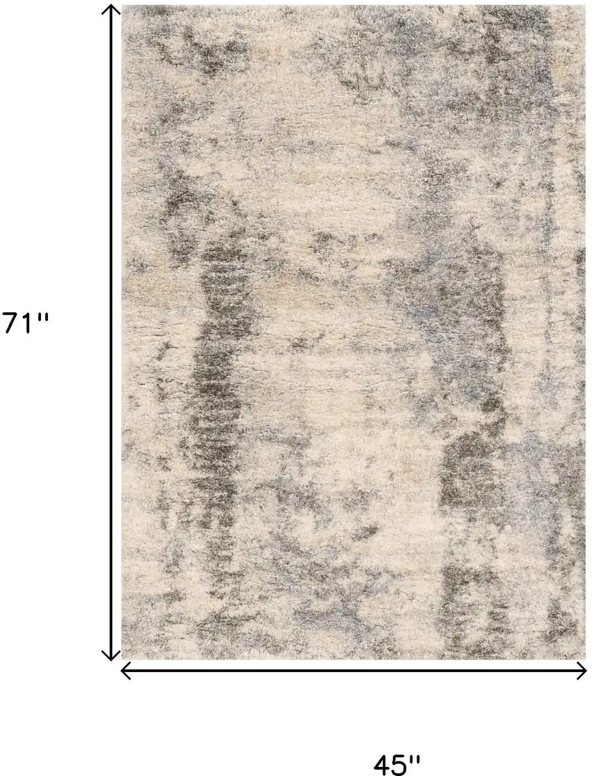 Ivory And Blue Area Rug Photo 3