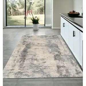 Photo of Ivory And Blue Area Rug