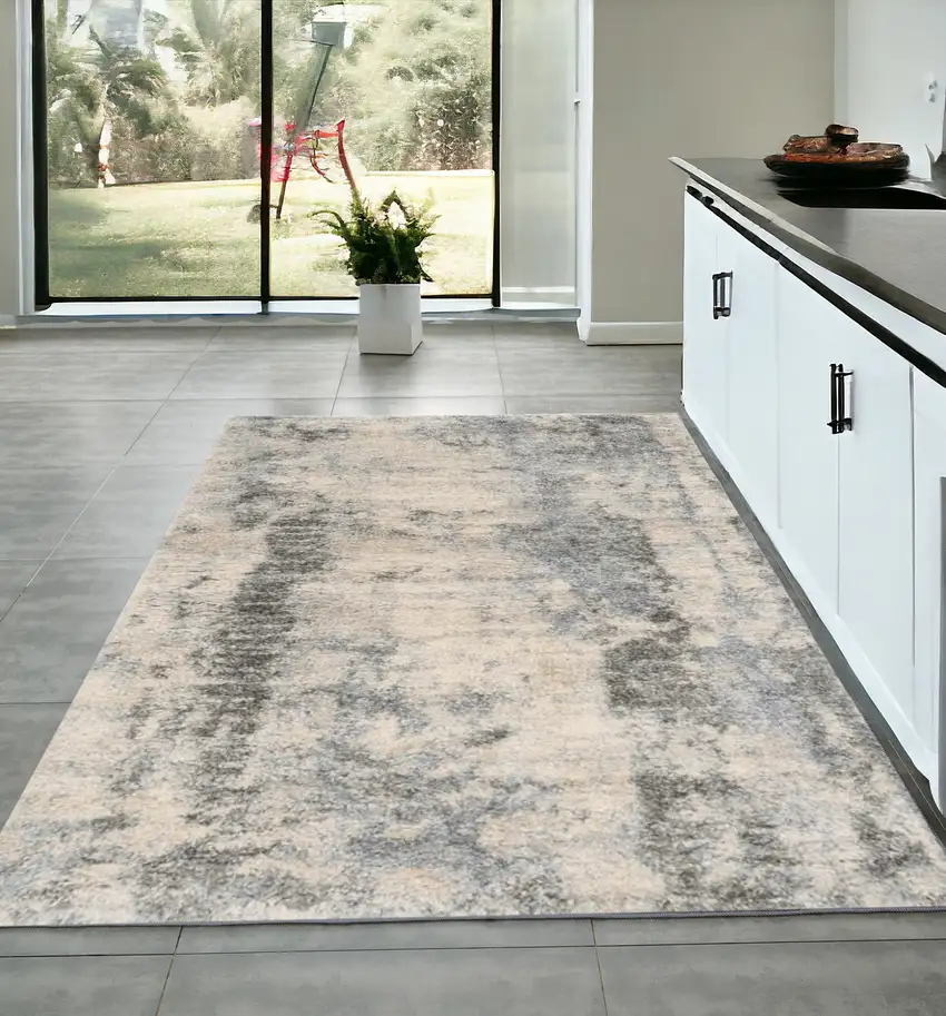 Ivory And Blue Area Rug Photo 2