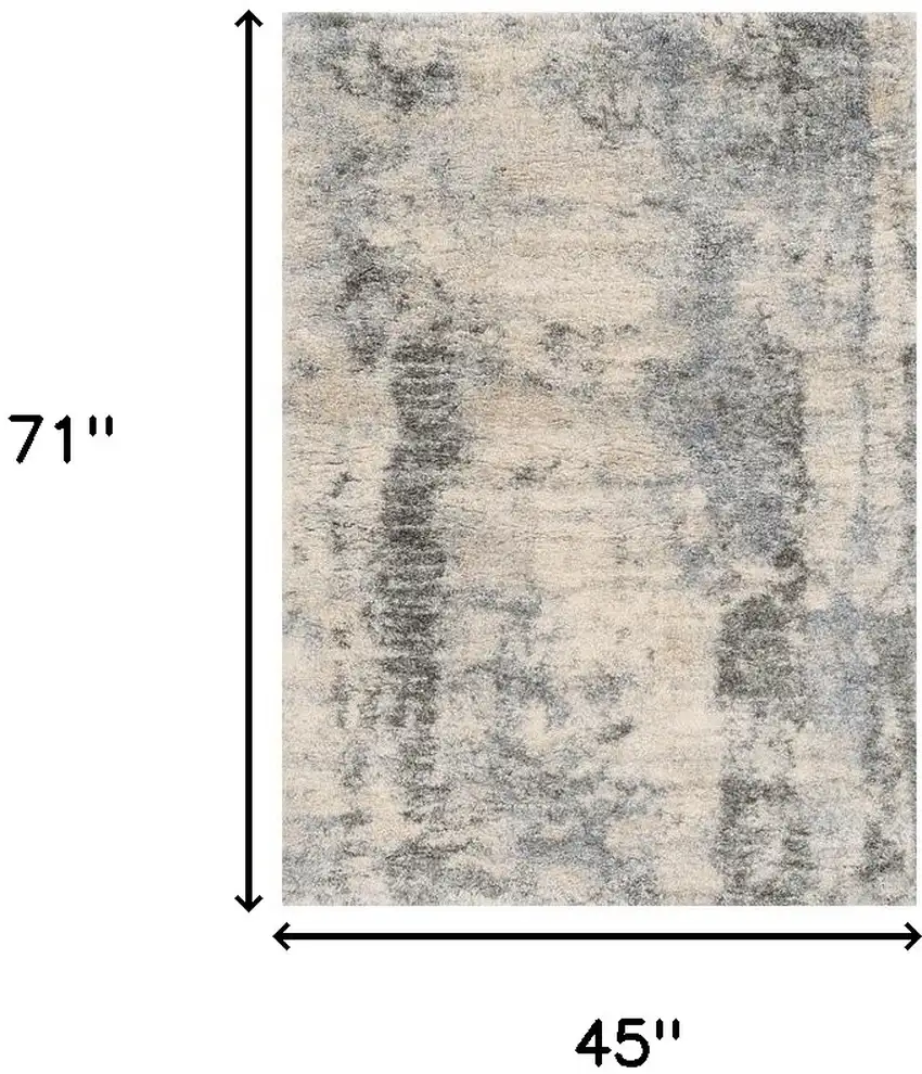 Ivory And Blue Area Rug Photo 3