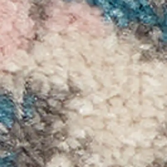 Ivory And Blue Floral Area Rug Photo 2