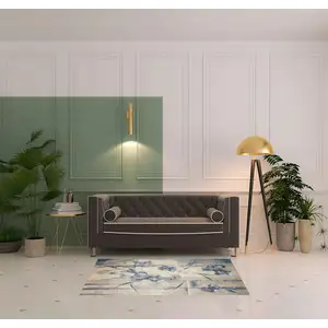 Photo of Ivory And Blue Floral Area Rug