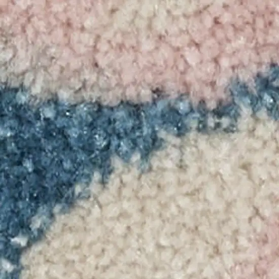 Ivory And Blue Floral Area Rug Photo 1