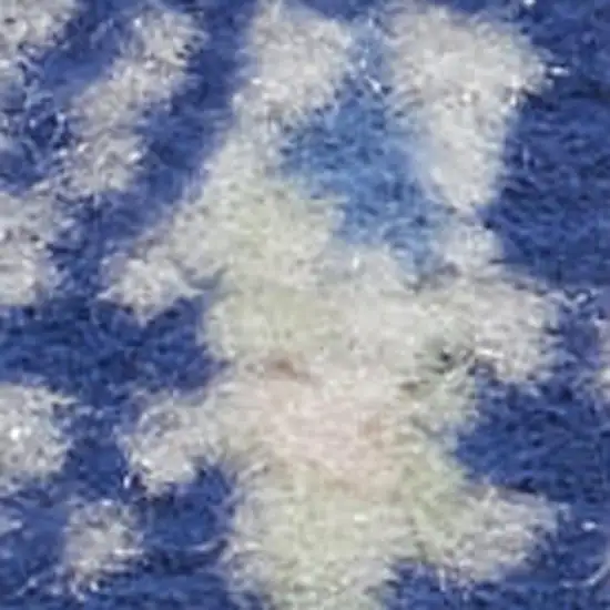 Ivory And Blue Floral Distressed Area Rug Photo 2