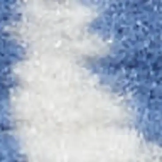 Ivory And Blue Floral Distressed Area Rug Photo 2