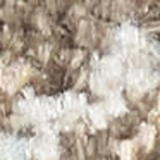 Ivory And Blue Geometric Area Rug Photo 2