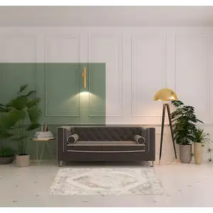 Photo of Ivory And Blue Geometric Area Rug