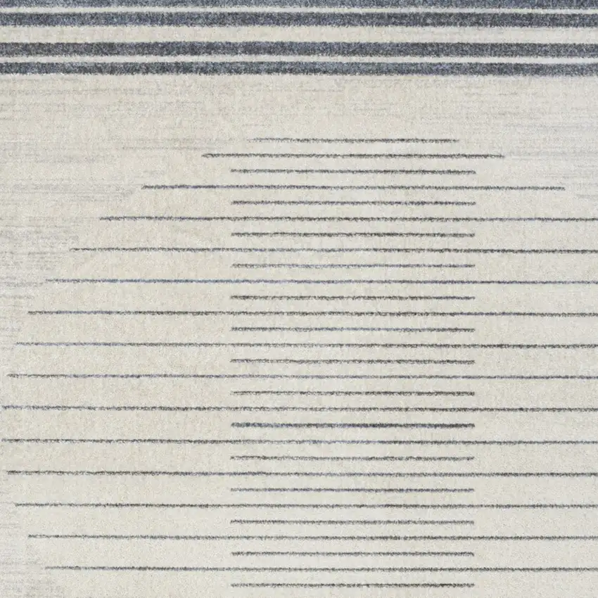 Ivory And Blue Geometric Washable Area Rug Photo 6