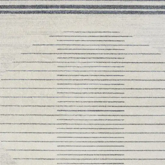 Ivory And Blue Geometric Washable Area Rug Photo 3