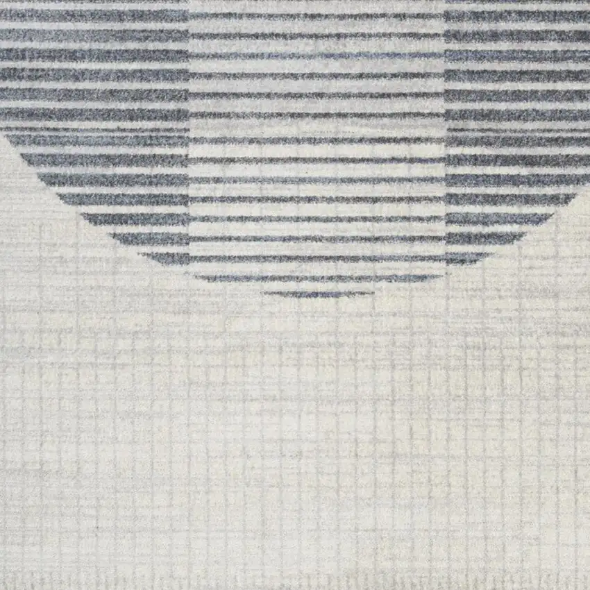 Ivory And Blue Geometric Washable Area Rug Photo 3