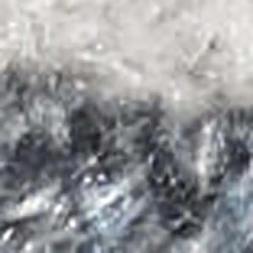 Ivory And Blue Geometric Washable Area Rug Photo 4