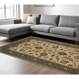 Photo of Ivory And Blue Oriental Area Rug