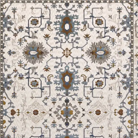 Ivory And Blue Oriental Area Rug Photo 8