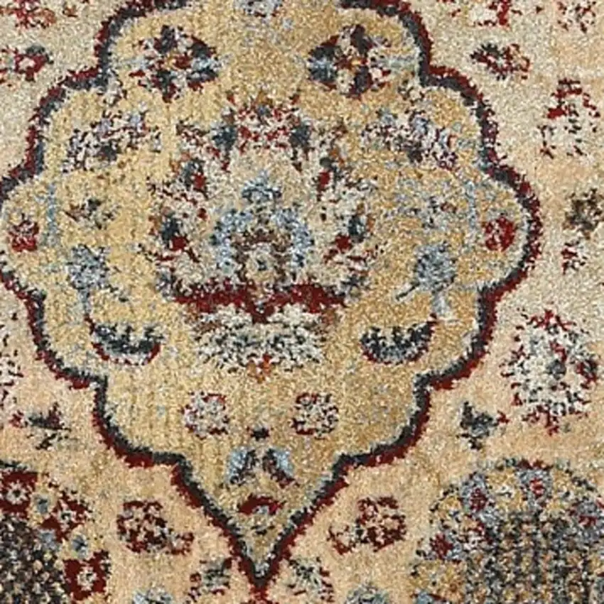 Ivory And Blue Oriental Area Rug Photo 7