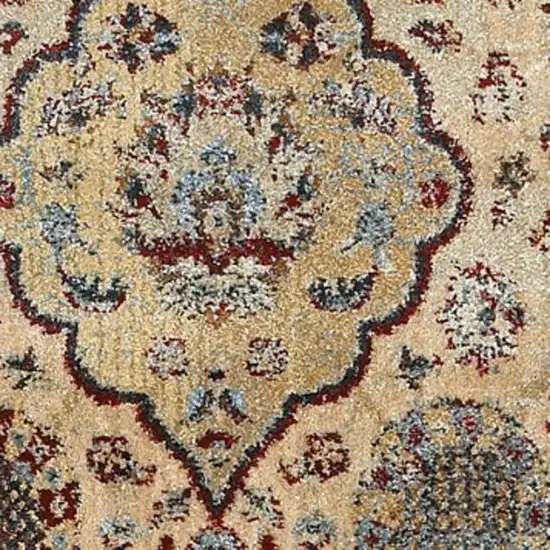 Ivory And Blue Oriental Area Rug Photo 8