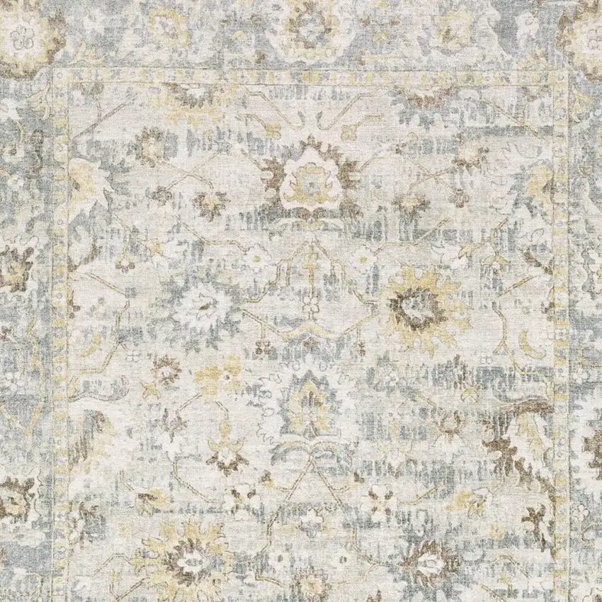 Ivory And Blue Oriental Hand Tufted Area Rug Photo 7