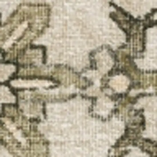 Ivory And Blue Oriental Printed Stain Resistant Non Skid Area Rug Photo 9