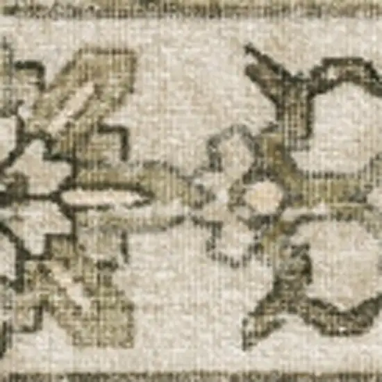 Ivory And Blue Oriental Printed Stain Resistant Non Skid Area Rug Photo 7