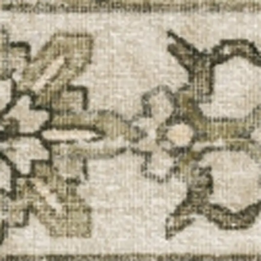 Ivory And Blue Oriental Printed Stain Resistant Non Skid Area Rug Photo 7