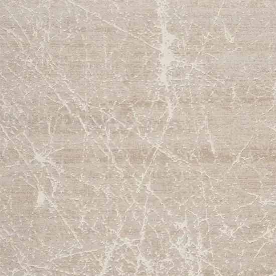 Ivory And Brown Abstract Area Rug Photo 5