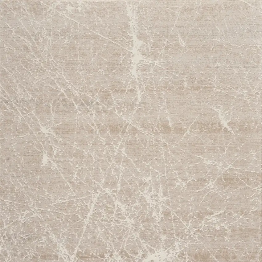 Ivory And Brown Abstract Area Rug Photo 6