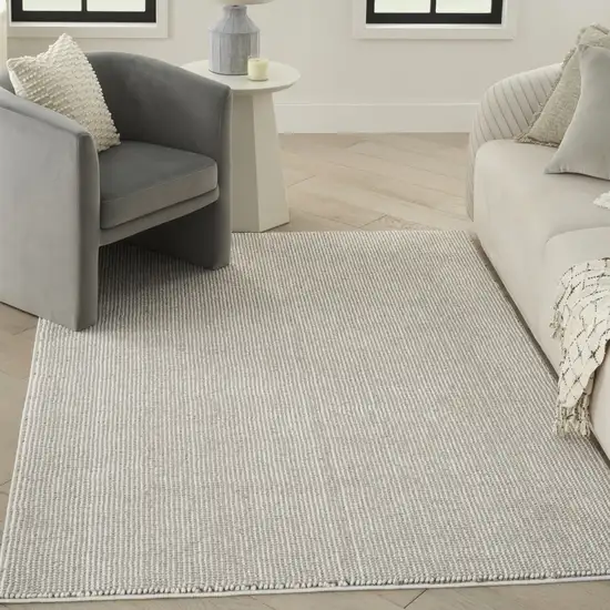 Ivory And Brown Abstract Area Rug Photo 5