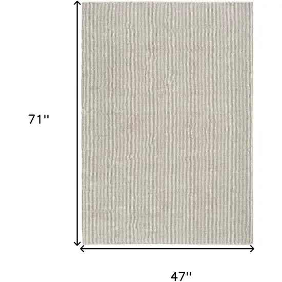 Ivory And Brown Abstract Area Rug Photo 3