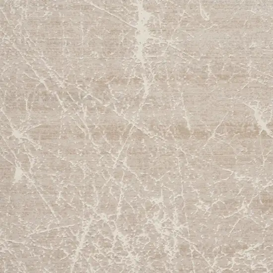 Ivory And Brown Abstract Area Rug Photo 6