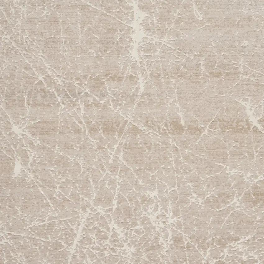 Ivory And Brown Abstract Area Rug Photo 6