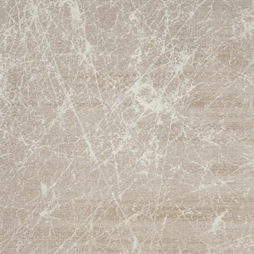 Ivory And Brown Abstract Area Rug Photo 7