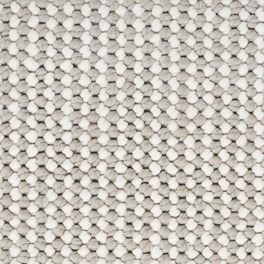 Ivory And Brown Abstract Area Rug Photo 8