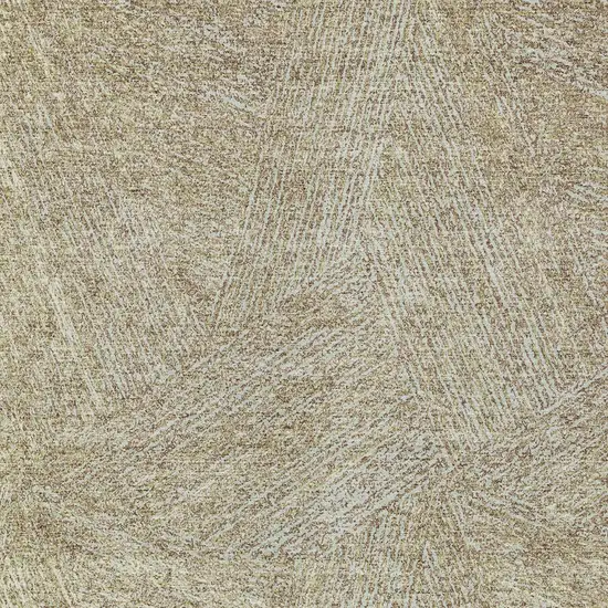 Ivory And Brown Abstract Washable Indoor Outdoor Area Rug Photo 5