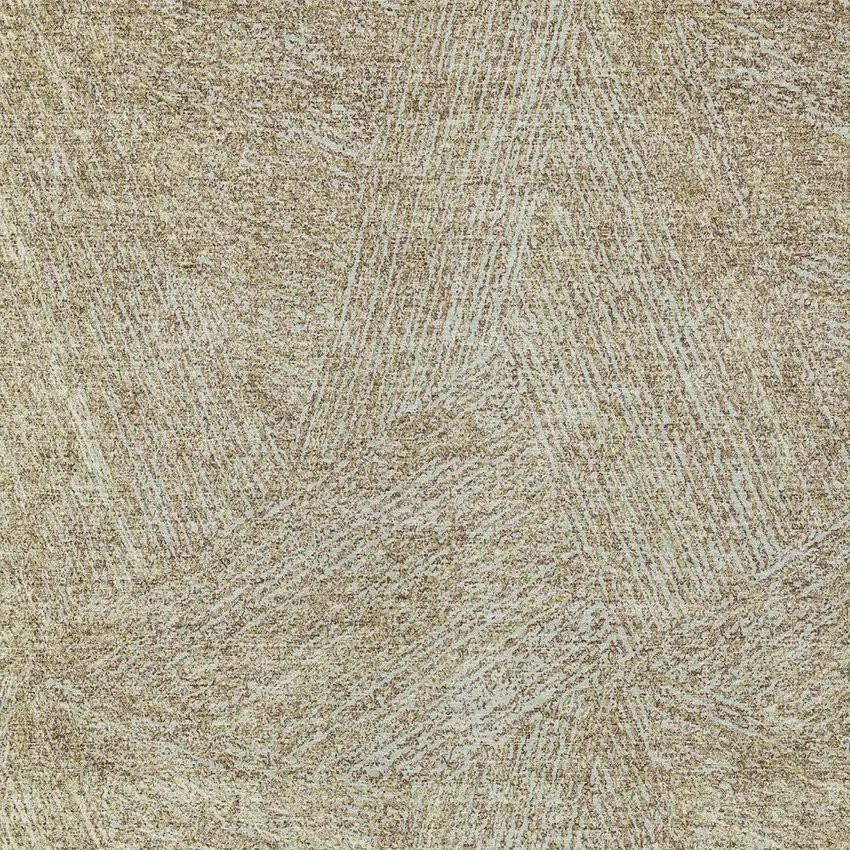 Ivory And Brown Abstract Washable Indoor Outdoor Area Rug Photo 5