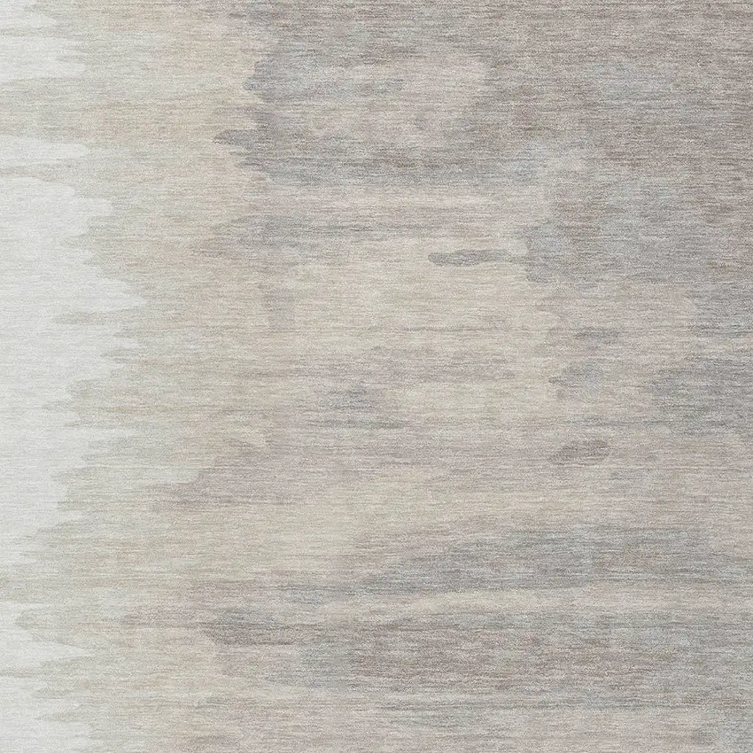 Ivory And Brown Abstract Washable Indoor Outdoor Area Rug Photo 5