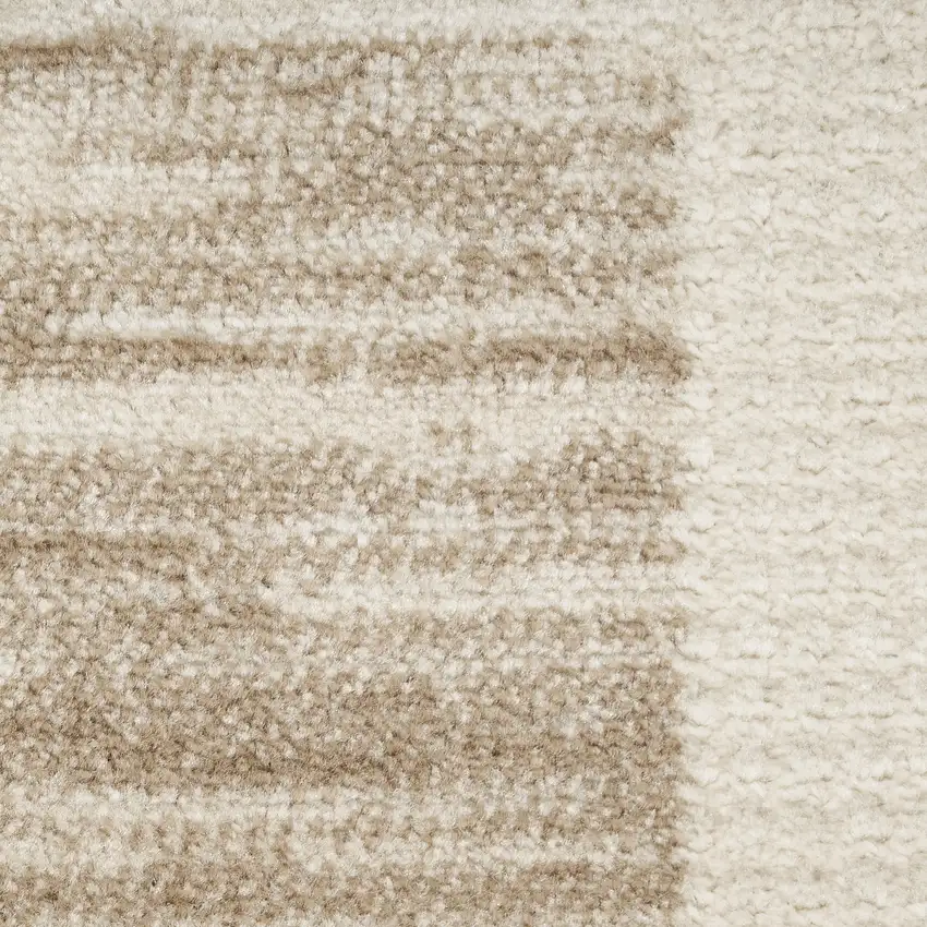 Ivory And Brown Geometric Area Rug Photo 3