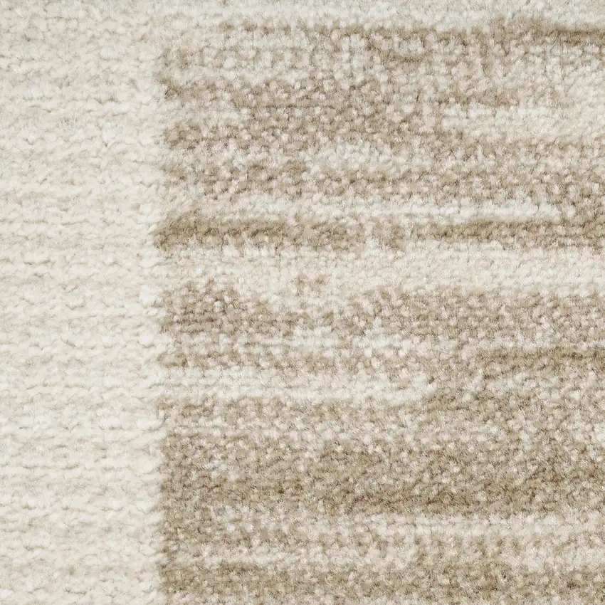 Ivory And Brown Geometric Area Rug Photo 4