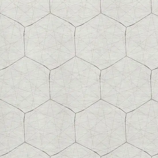 Ivory And Brown Geometric Washable Area Rug With UV Protection Photo 2