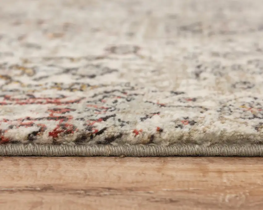 Ivory And Brown New Zealand Lambs Wool Oriental Hand Carved Handmade Area Rug Photo 5