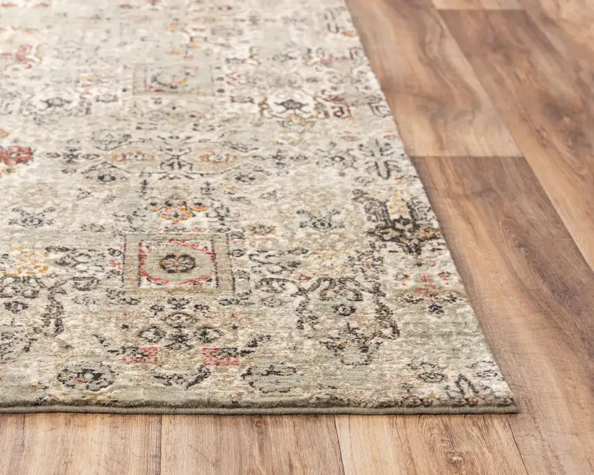 Ivory And Brown New Zealand Lambs Wool Oriental Hand Carved Handmade Area Rug Photo 3